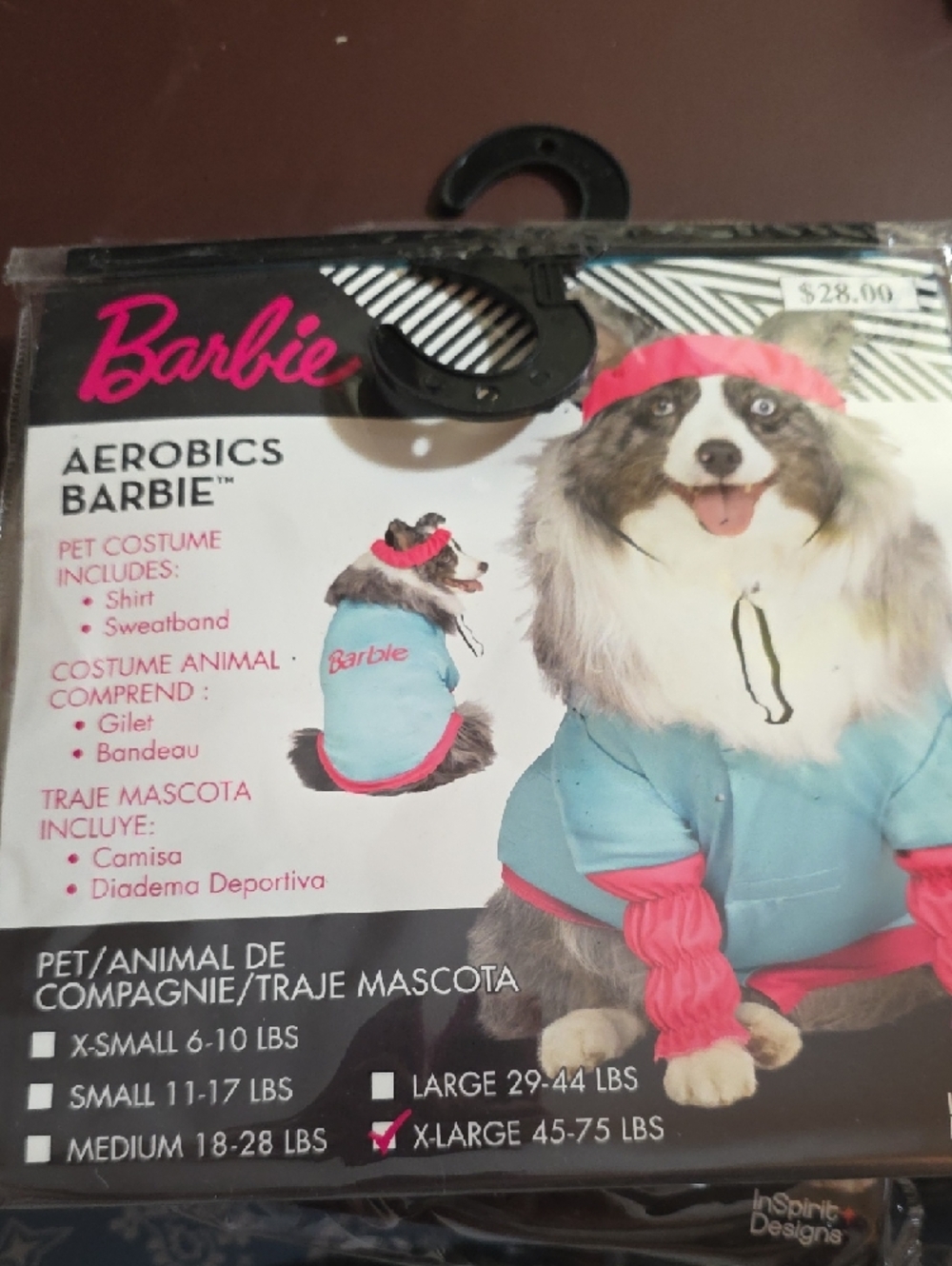 Barbie Pet Aerobics Costume in Light Blue and Pink New - Picture 8 of 10